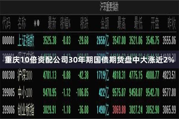 重庆10倍资配公司30年期国债期货盘中大涨近2%